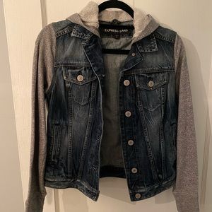 Express Sweatshirt Lined Jean Jacket